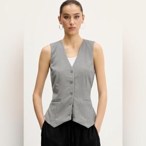 Abercrombie & Fitch Grey Button up vest size XS/small